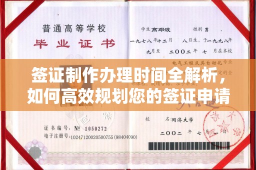 宜君签证制作办理时间全解析，如何高效规划您的签证申请流程